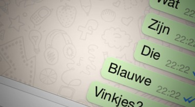 Blauwe vinkjes binnen whatsapp