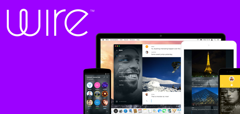 Wire messaging app