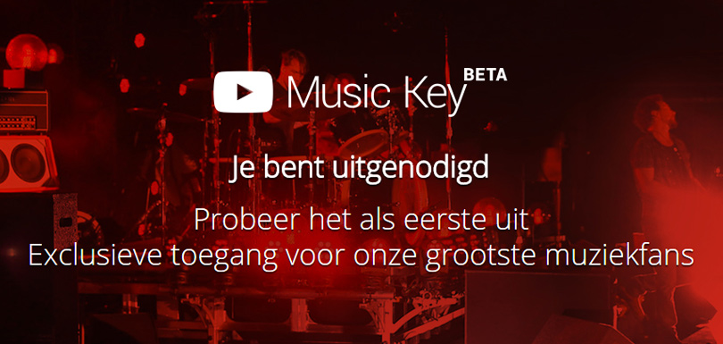 Music key uitnodiging van YouTube